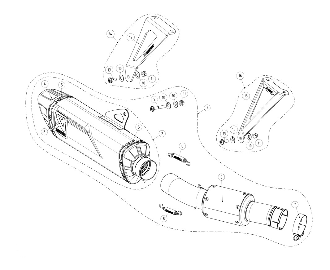 Silencieux Akrapovic Track Day CBR1000RR-R 20-23 (S-H10SO25-APLT/TD)