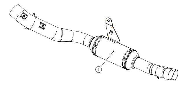 Tube intermédiaire Akrapovic L-A6R3 pour Aprilia RS660