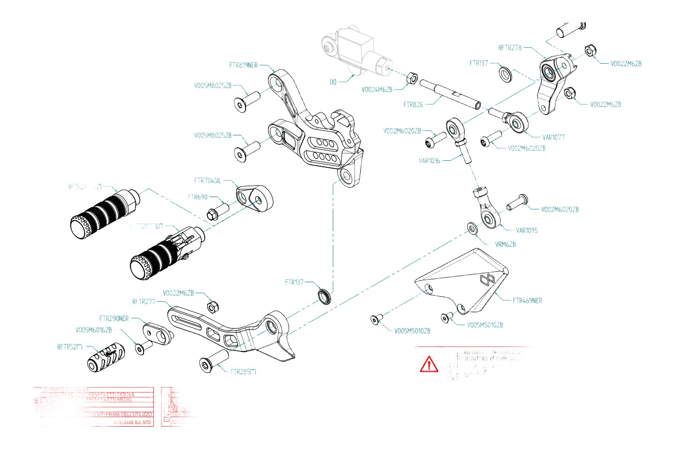 Commandes reculées LIGHTECH Aprilia RSV4 2017›2024