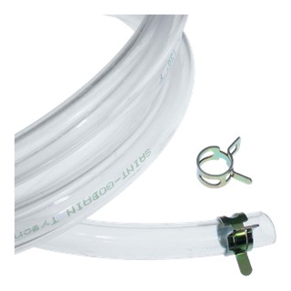 Durite bocal de frein TYGON diamètre 6.5 longueur 20 cm + 2 colliers