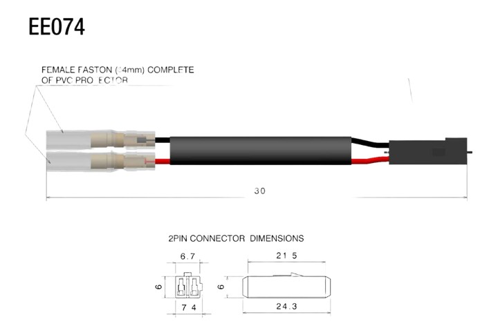 Kit câblage pour clignotants / rétroviseurs RIZOMA pour KAWASAKI NINJA ZX-10R SE 2019-2020