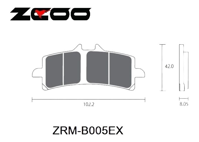 Plaquettes Racing vitesse ZCOO pour ETRIER BREMBO M40 /M50 / STYLEMA (B005EX)