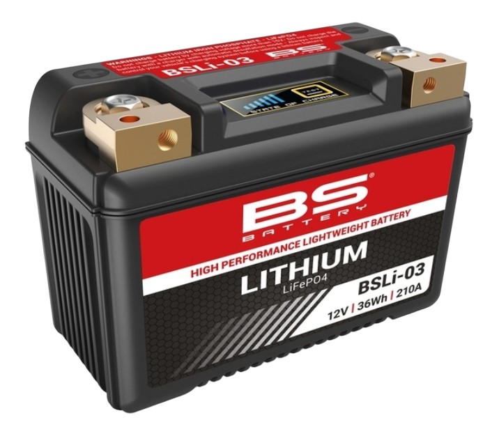BATTERIE LITHIUM BS BATTERY TRIUMPH STREET TRIPLE 675 / 675 R / 660 S 2007›2022