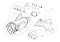 FLASQUE DE PROTECTION CARBONE AKRAPOVIC (P-HSY10SO5)