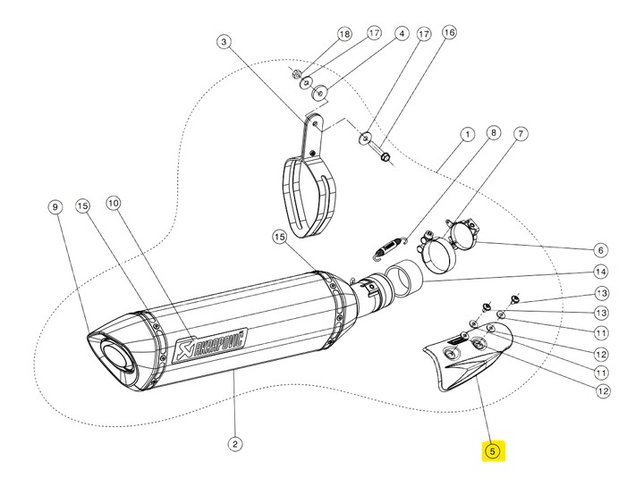 FLASQUE DE PROTECTION CARBONE AKRAPOVIC (P-HSS10SO1)