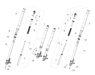 TUBE INFERIEUR DE FOURCHE KAYABA POUR RS 660