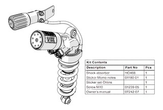 AMORTISSEUR ARRIÈRE OHLINS TTX-GP CBR 1000 RR 08›16 (HO466)