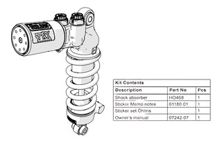 AMORTISSEUR ARRIÈRE OHLINS TTX-GP CBR 1000 RR 17›19 (HO468)