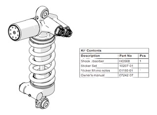 AMORTISSEUR ARRIÈRE OHLINS TTX-GP CBR 1000 RR-R 20›23 (HO568)