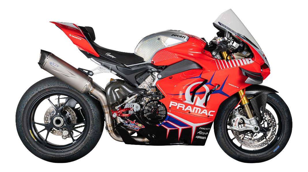 Demi ligne Spark latéral Inox avec Silencieux Force Evo Titane PANIGALE V4 18-24 (GDU8840T)