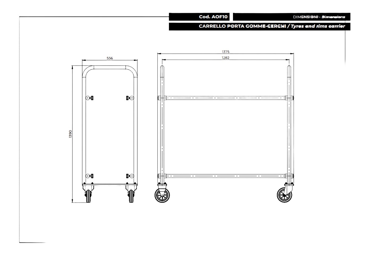 Chariot à jantes Valter moto